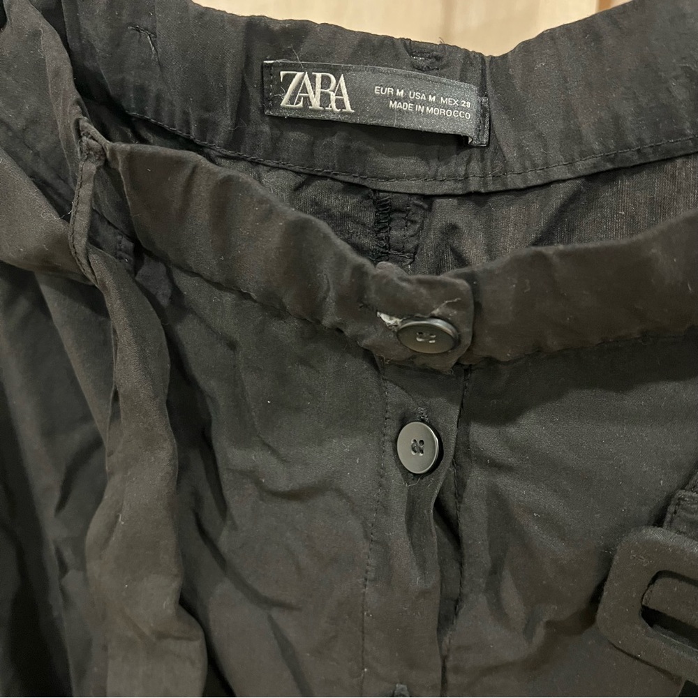 Zara Black Maxi Skirt with Button Detail - Picture 3 of 4